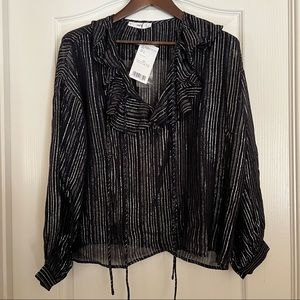 Mango Metallic Blouse